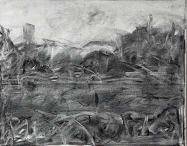 Рисунок под названием "Berg (Corona Zeichn…" - Patrick Huber, Подлинное произведение искусства, Древесный уголь