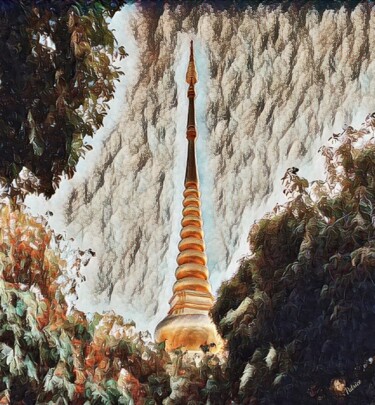 Fotografie getiteld "The Spire to Spirit…" door Patrick John Bennett (Patrice), Origineel Kunstwerk, Digitale fotografie