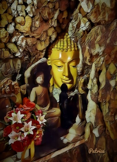 Digitale Kunst getiteld "Buddha of Contentme…" door Patrick John Bennett (Patrice), Origineel Kunstwerk, Digitale fotografie