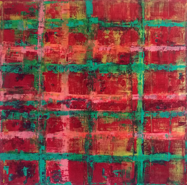 Painting titled "The Grid" by Patrick Joosten, Original Artwork, Acrylic