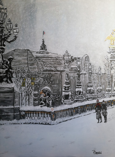 Malerei mit dem Titel "Paris - Grand Palai…" von Patrick Joosten, Original-Kunstwerk, Acryl Auf Keilrahmen aus Holz montiert