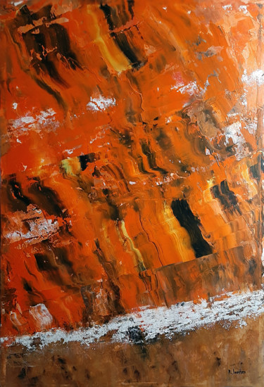 Schilderij getiteld "Waves" door Patrick Joosten, Origineel Kunstwerk, Acryl Gemonteerd op Frame voor houten brancard