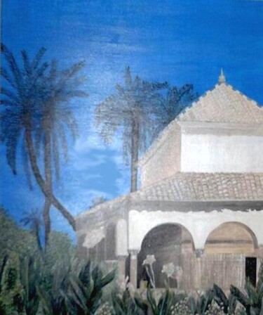 Painting titled "Maison Andalouse" by Patrick Joosten, Original Artwork, Oil