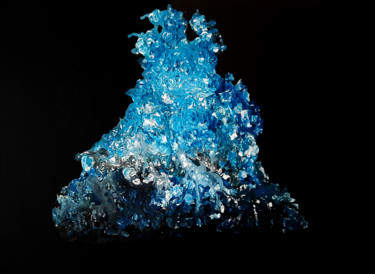 Картина под названием "The Blue Thing" - Patrick Joosten, Подлинное произведение искусства, Акрил Установлен на Деревянная р…