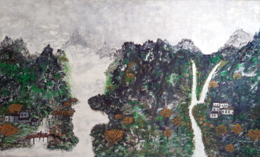 Painting titled "Changbai Mountains" by Patrick Joosten, Original Artwork, Acrylic