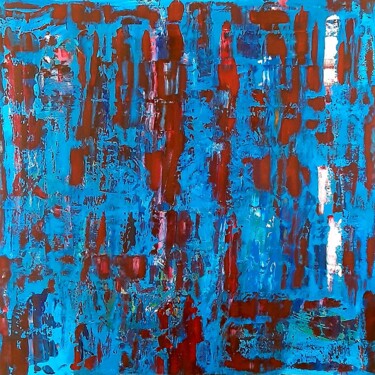 Painting titled "Sweet Blue" by Patrick Joosten, Original Artwork, Acrylic Mounted on Wood Stretcher frame