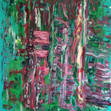 Schilderij getiteld "Rose Garden" door Patrick Joosten, Origineel Kunstwerk, Acryl