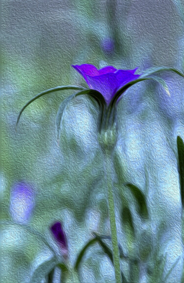 Arte digital titulada "Petite fleur bleue" por Patrick Kessler, Obra de arte original, Trabajo Digital 2D