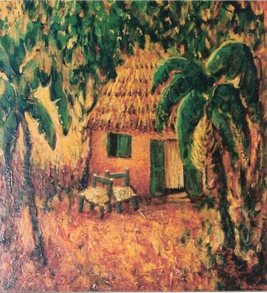 Peinture intitulée "Kay Sud Haïti" par Patrick Lalande, Œuvre d'art originale, Huile