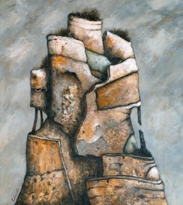 Painting titled "Totem" by Patrick Lalande, Original Artwork, Oil