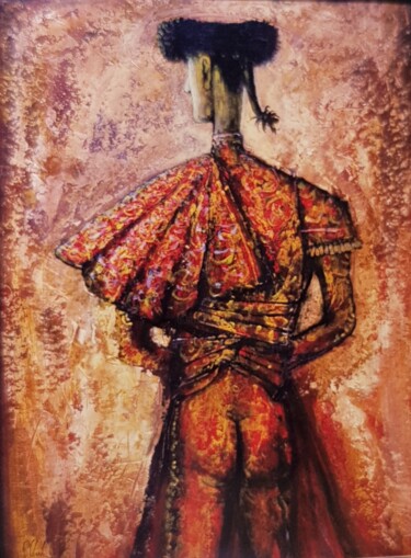 Painting titled "Toréador" by Patrick Lalande, Original Artwork, Oil
