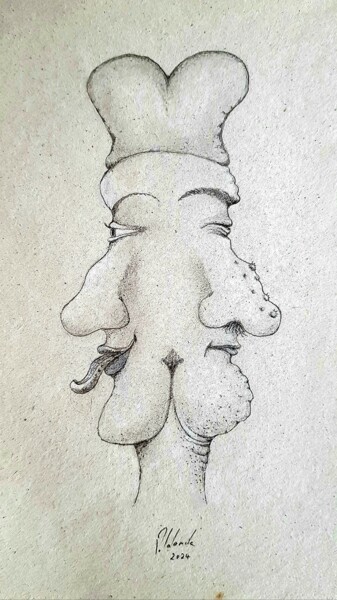 Drawing titled "Mes deux, illustrat…" by Patrick Lalande, Original Artwork, Pencil