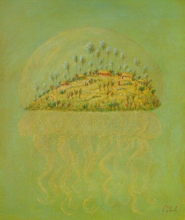 Peinture intitulée "le radeau de la méd…" par Patrick Lalande, Œuvre d'art originale, Huile