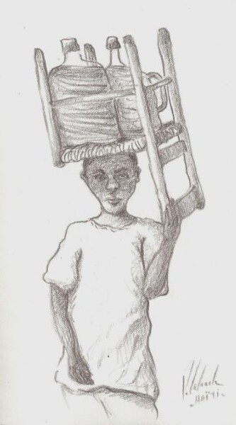 Drawing titled "haïtien du sud" by Patrick Lalande, Original Artwork
