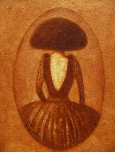 Peinture intitulée "égérie" par Patrick Lalande, Œuvre d'art originale, Huile