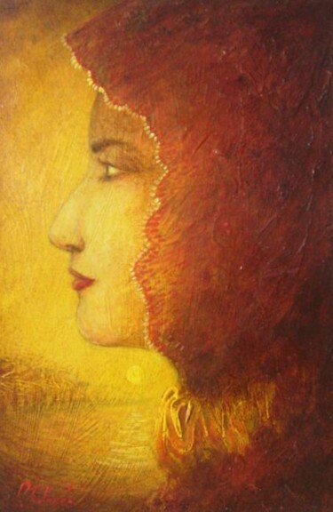 Schilderij getiteld "Lucile au soleil co…" door Patrick Lalande, Origineel Kunstwerk, Olie