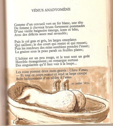 Dessin intitulée "vénus anadyomène." par Patrick Lalande, Œuvre d'art originale, Autre