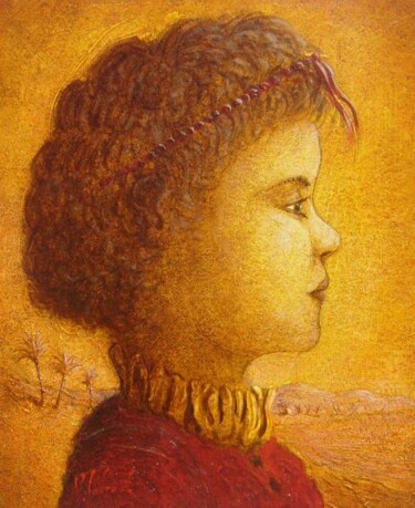 Peinture intitulée "portrait de solène…" par Patrick Lalande, Œuvre d'art originale, Huile
