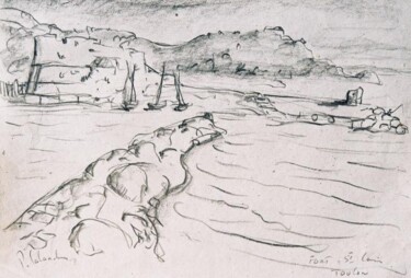 Dessin intitulée "le fort saint louis…" par Patrick Lalande, Œuvre d'art originale, Autre