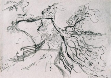 Dessin intitulée "le sentier des doua…" par Patrick Lalande, Œuvre d'art originale, Autre