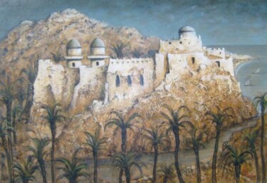 Peinture intitulée "les minarets" par Patrick Lalande, Œuvre d'art originale, Huile