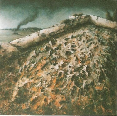 Pintura titulada "lagoubran,la déchar…" por Patrick Lalande, Obra de arte original, Oleo