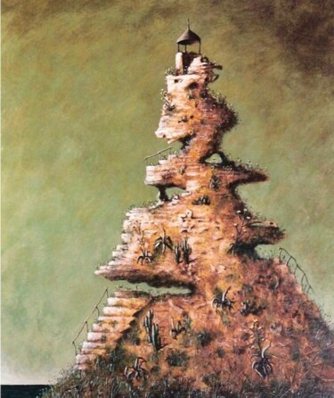 Peinture intitulée "le mirador" par Patrick Lalande, Œuvre d'art originale, Huile