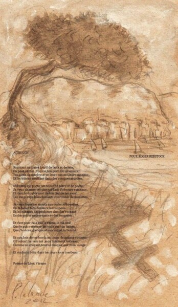 Peinture intitulée "à Toulon poème de l…" par Patrick Lalande, Œuvre d'art originale, Huile