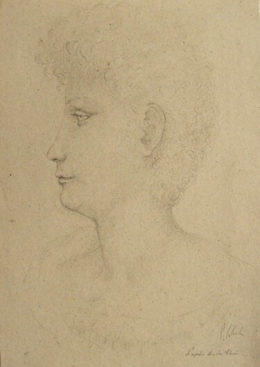 Rysunek zatytułowany „portrait de salaï d…” autorstwa Patrick Lalande, Oryginalna praca, Inny