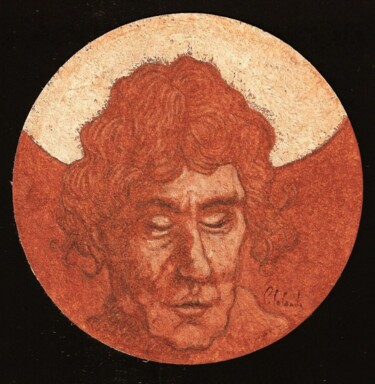 Disegno intitolato "portrait du peintre…" da Patrick Lalande, Opera d'arte originale, Altro