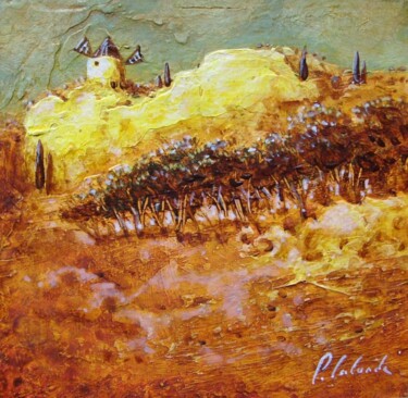 Peinture intitulée "le moulin" par Patrick Lalande, Œuvre d'art originale, Huile