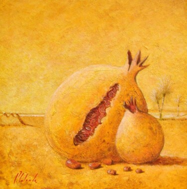 Malerei mit dem Titel "les fruits défendus" von Patrick Lalande, Original-Kunstwerk, Öl