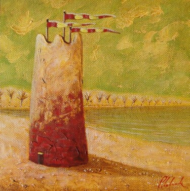 Peinture intitulée "les oriflammes 2" par Patrick Lalande, Œuvre d'art originale, Huile