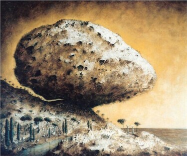 Peinture intitulée "sisyphe" par Patrick Lalande, Œuvre d'art originale