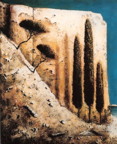 Malerei mit dem Titel "testament" von Patrick Lalande, Original-Kunstwerk