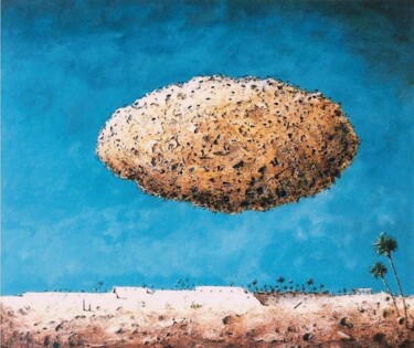 Peinture intitulée "l'astéroïde" par Patrick Lalande, Œuvre d'art originale
