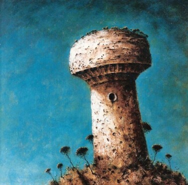 Painting titled "le château d'eau" by Patrick Lalande, Original Artwork