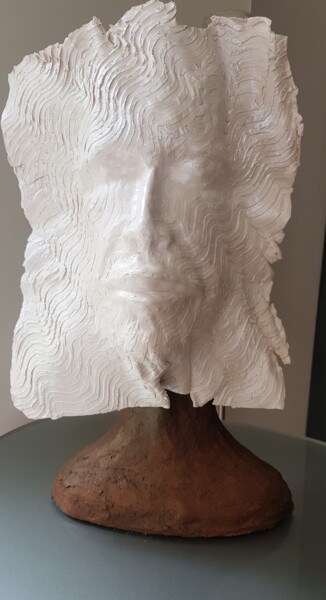 Sculpture titled "voile" by Patrick Lameynardie, Original Artwork, Terra cotta