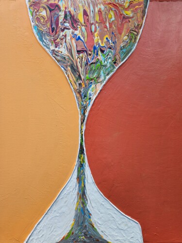 Malerei mit dem Titel "Little hour glass" von Patrick Lameynardie, Original-Kunstwerk, Acryl
