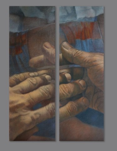 Peinture intitulée "Séquence 4,5, dipty…" par Patrick Laurin, Œuvre d'art originale