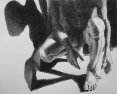 Peinture intitulée "la part de l'ombre,…" par Patrick Laurin, Œuvre d'art originale