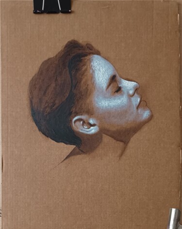 Ζωγραφική με τίτλο "étude pour tête ail…" από Patrick Le Borgne, Αυθεντικά έργα τέχνης, Λάδι
