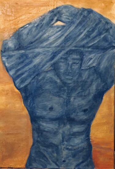 Peinture intitulée "Shirtless" par Patrick Lemaire, Œuvre d'art originale, Huile