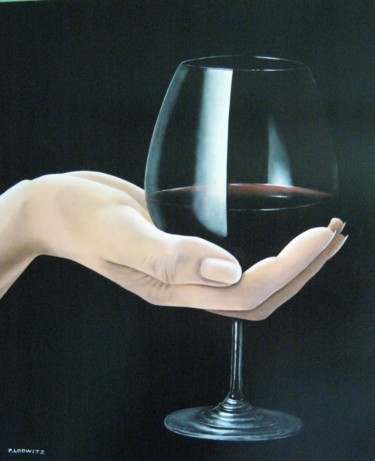 Картина под названием "A la votre" - Patrick Lodwitz, Подлинное произведение искусства, Масло