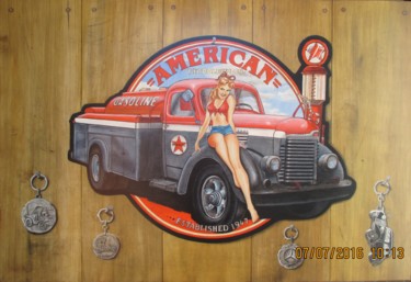 Peinture intitulée "American Petroleum" par Patrick Lodwitz, Œuvre d'art originale, Huile