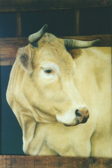Pittura intitolato "Ah la vache" da Patrick Lodwitz, Opera d'arte originale, Olio
