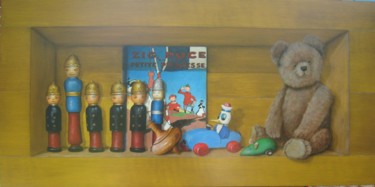 Картина под названием "Niche a jouets" - Patrick Lodwitz, Подлинное произведение искусства, Масло