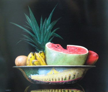 Peinture intitulée "Fruits exotiques" par Patrick Lodwitz, Œuvre d'art originale, Huile