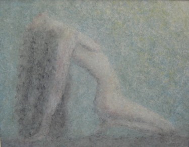 Malerei mit dem Titel "Nu au soleil" von Patrick Lodwitz, Original-Kunstwerk, Acryl