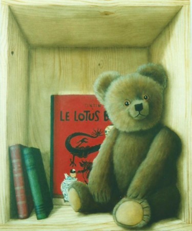 Картина под названием "Le nounours" - Patrick Lodwitz, Подлинное произведение искусства, Масло